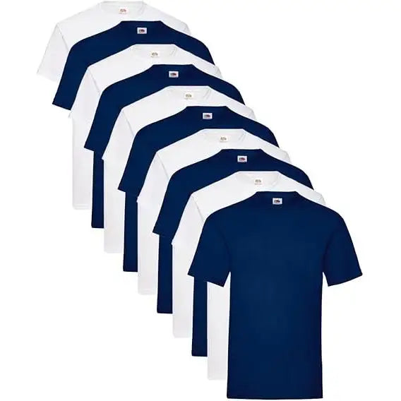 Paquete de 10 camisetas 100% algodón, unisex, suaves y transpirables.