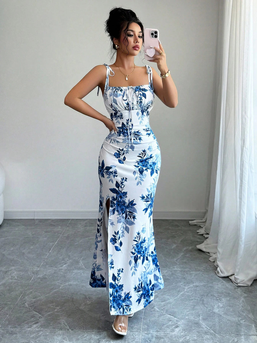 Vestido ajustado con estampado