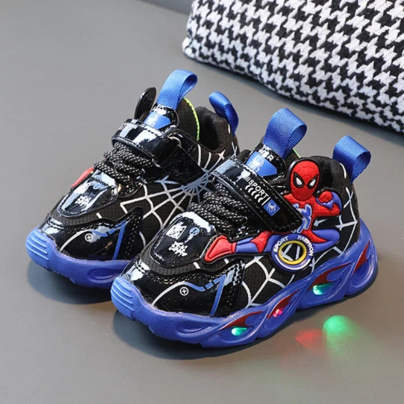 deportivas de Spiderman con luz led para niños