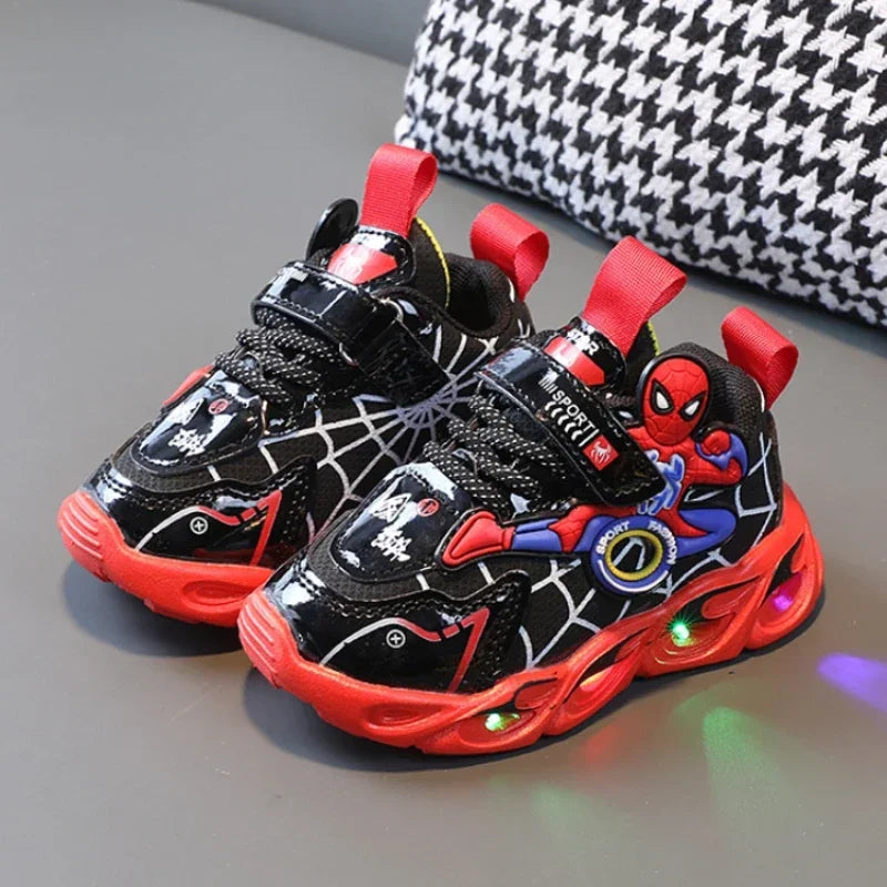 deportivas de Spiderman con luz led para niños