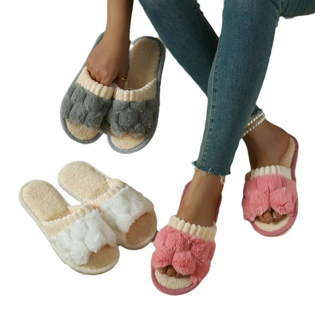 Zapatillas de hogar peludas  para mujer