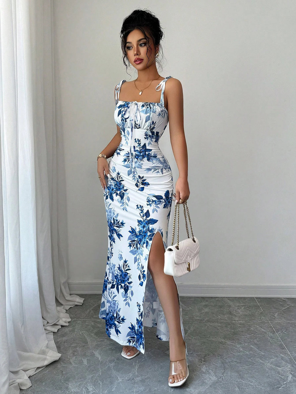 Vestido ajustado con estampado