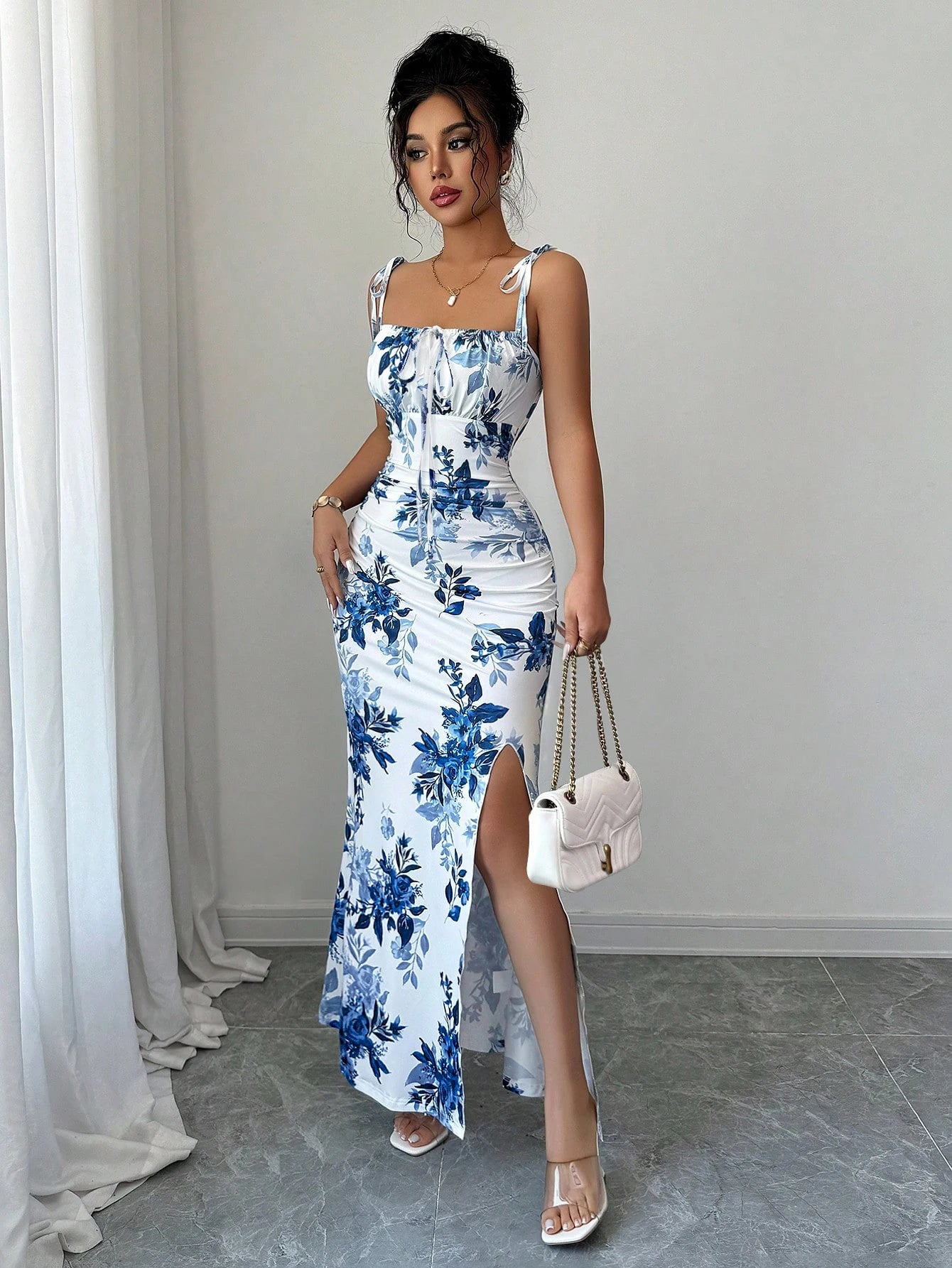 Vestido ajustado con estampado