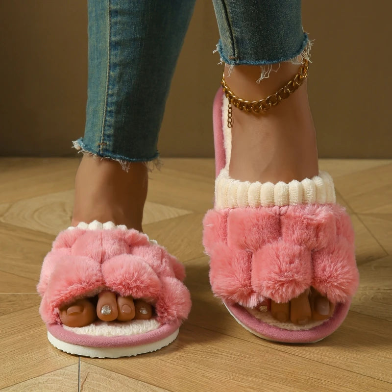 Zapatillas de hogar peludas  para mujer