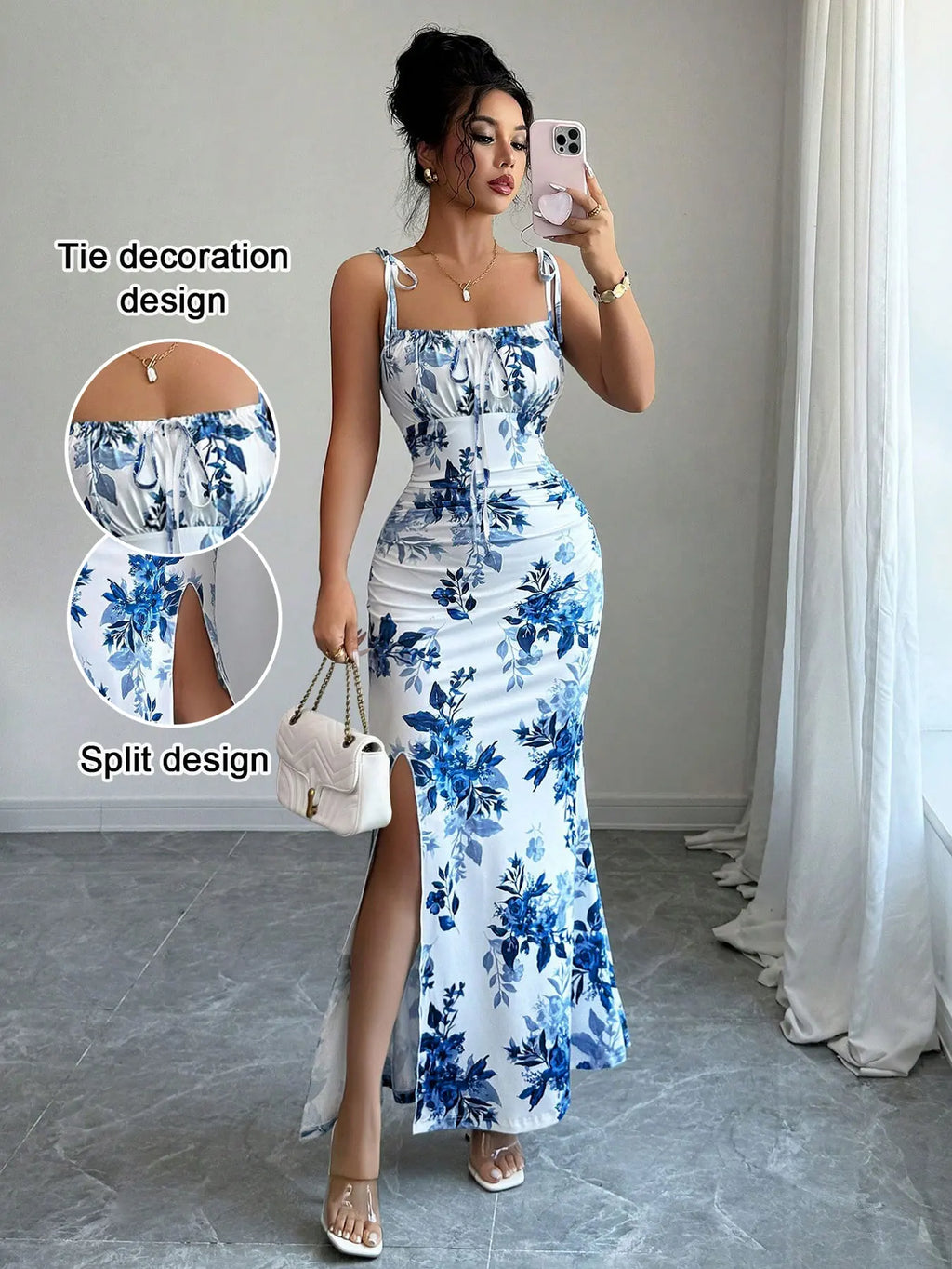 Vestido ajustado con estampado